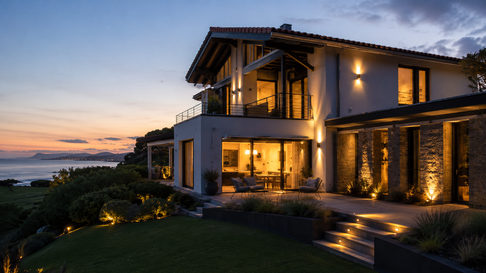 Ambiance maison et éclairage extérieur